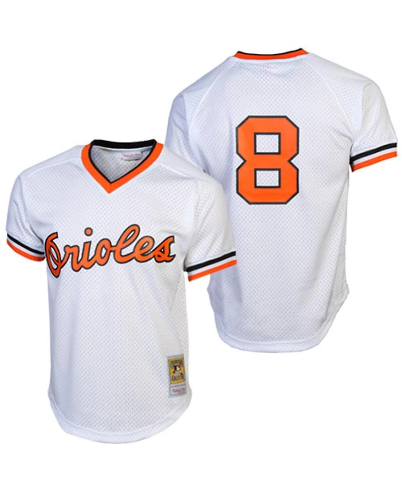 Men's Cal Ripken Jr. White Baltimore Orioles 1985 Authentic Cooperstown Collection Batting Practice Jersey
