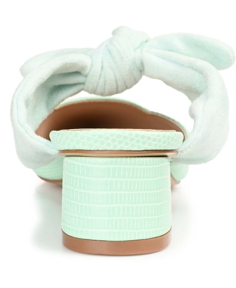 Journee Collection Women's Melora Bow Detail Slip On Mules