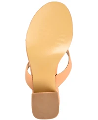 Journee Collection Women's Alika Block Heel Thong Sandals