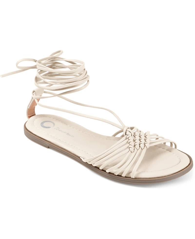 Journee Collection Women's Jess Tie-Up Sandals