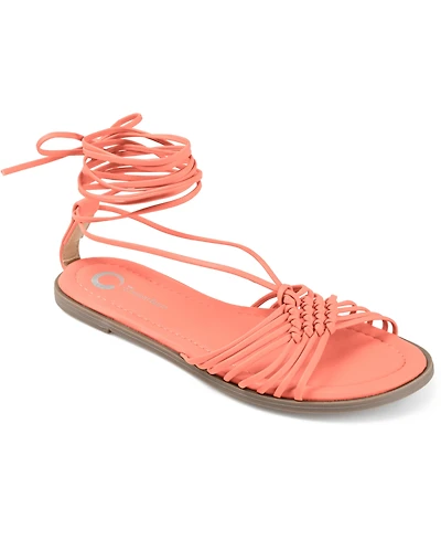 Journee Collection Women's Jess Tie-Up Sandals