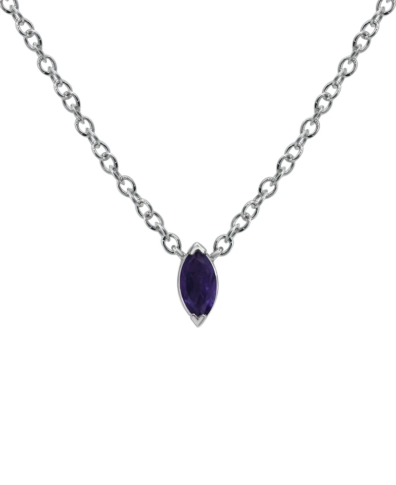 2-Pc. Set Blue Topaz Marquise Pendant Necklace & Matching Stud Earrings (3/8 ct. t.w.) Sterling Silver (Also Mystic Amethyst)