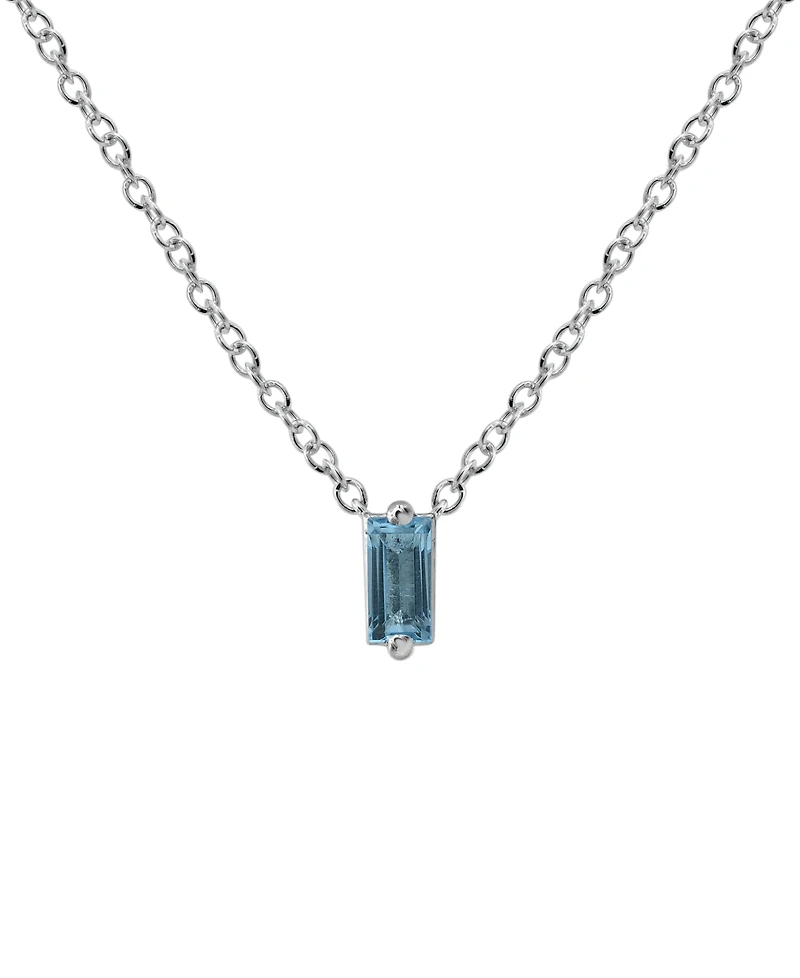 2-Pc. Set Amethyst Baguette Pendant Necklace & Matching Stud Earrings (5/8 ct. t.w.) in Sterling Silver (Also in Mystic Topaz & Blue Topaz)