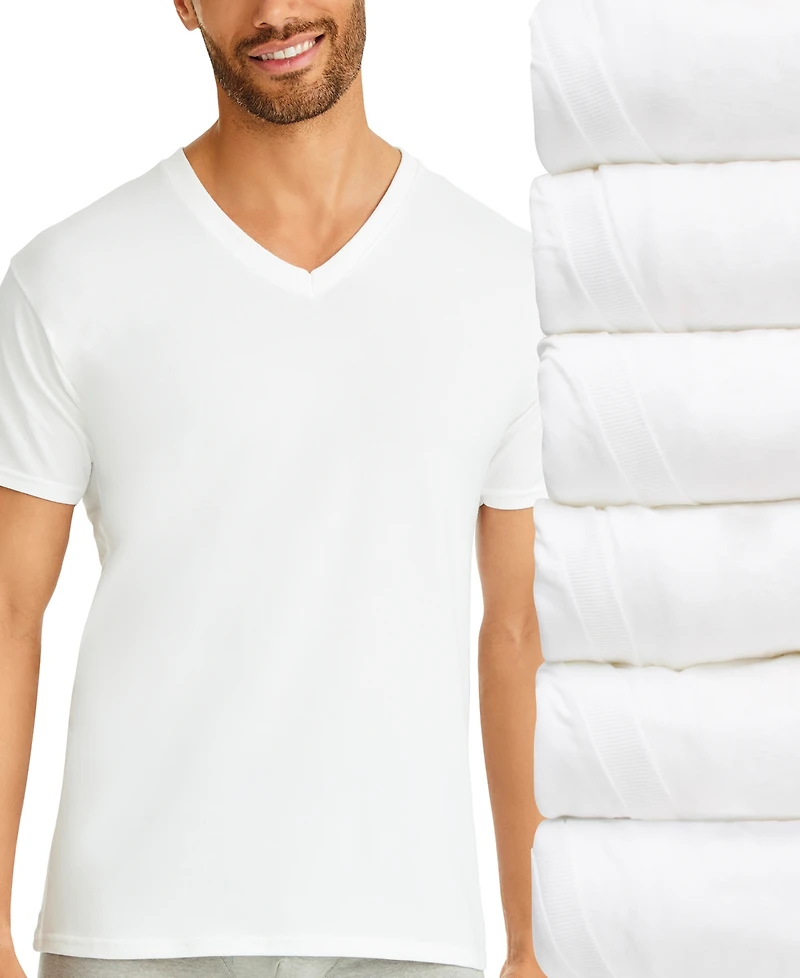Hanes Men's Ultimate 6pk. V-Neck Undershirts