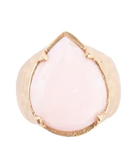 Barse Dreamy Bronze and Genuine Pink Opal Rings