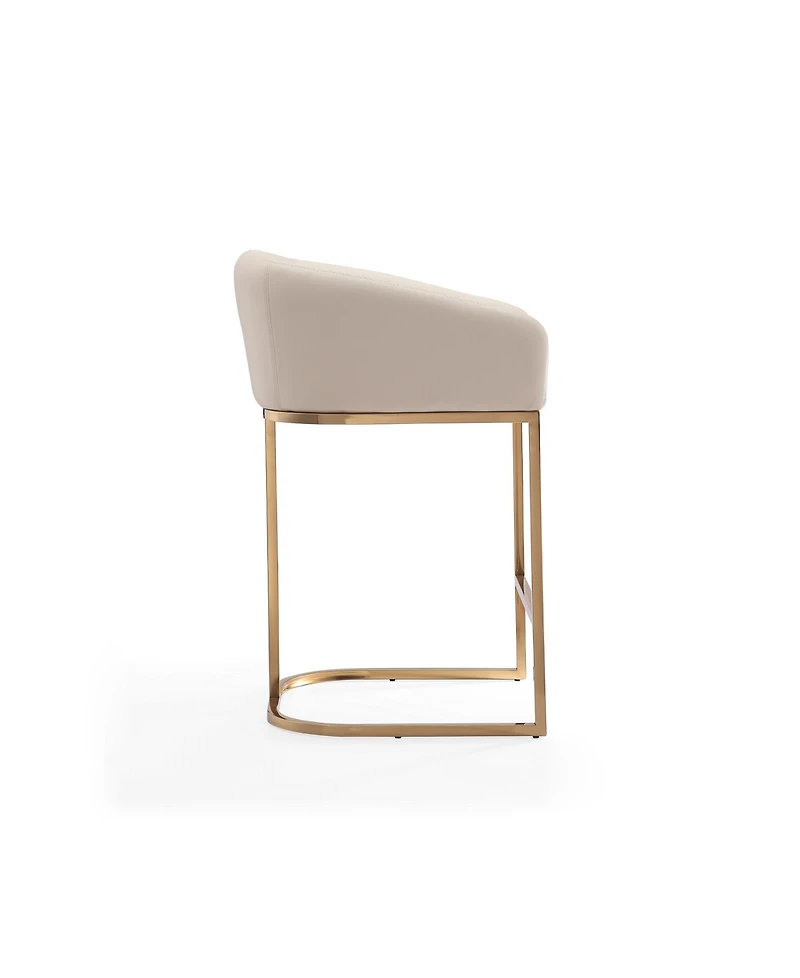 Manhattan Comfort Louvre 36" Leatherette Upholstered Counter Stool