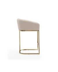 Manhattan Comfort Louvre 36" Leatherette Upholstered Counter Stool