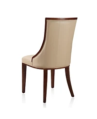 Manhattan Comfort Fifth Avenue 2-Piece Leatherette Upholstered Dining Chair Set