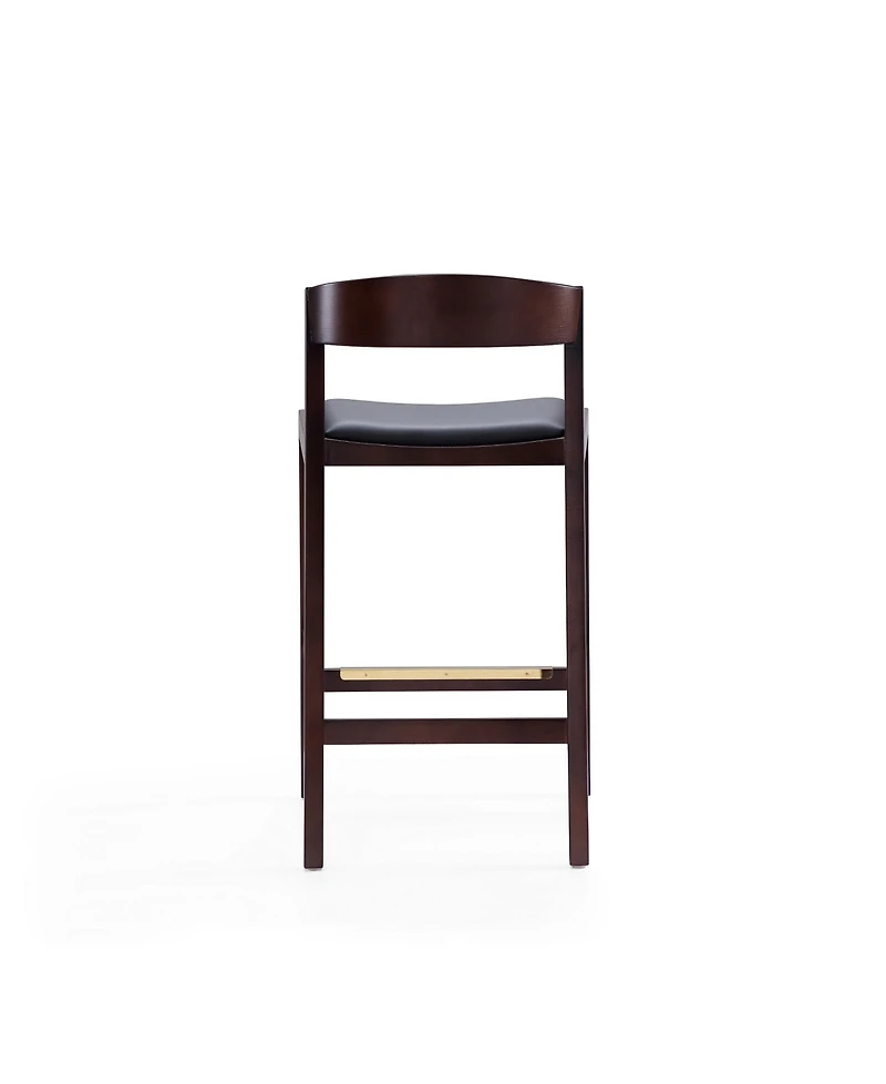Manhattan Comfort Klismos 3-Piece Leatherette Upholstered Counter Stool Set