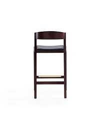 Manhattan Comfort Klismos 3-Piece Leatherette Upholstered Counter Stool Set