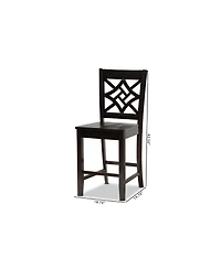 Nicolette Modern and Contemporary Transitional Wood Counter Stool Set