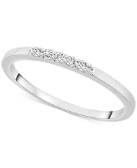 Wrapped Diamond Five-Stone Stack Ring (1/20 ct. t.w.) 14k Yellow or White Gold, Created for Macy's