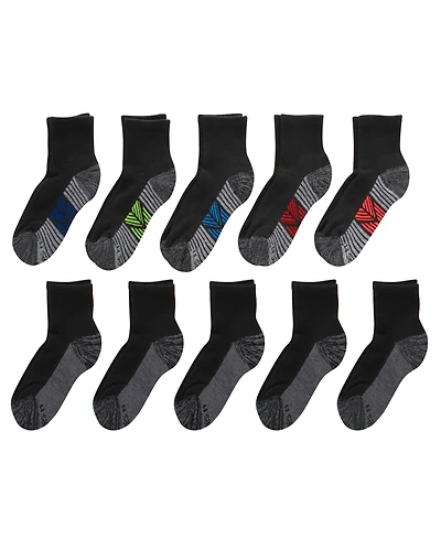 Big Boys Ultimate Ankle Socks, Pack of 10