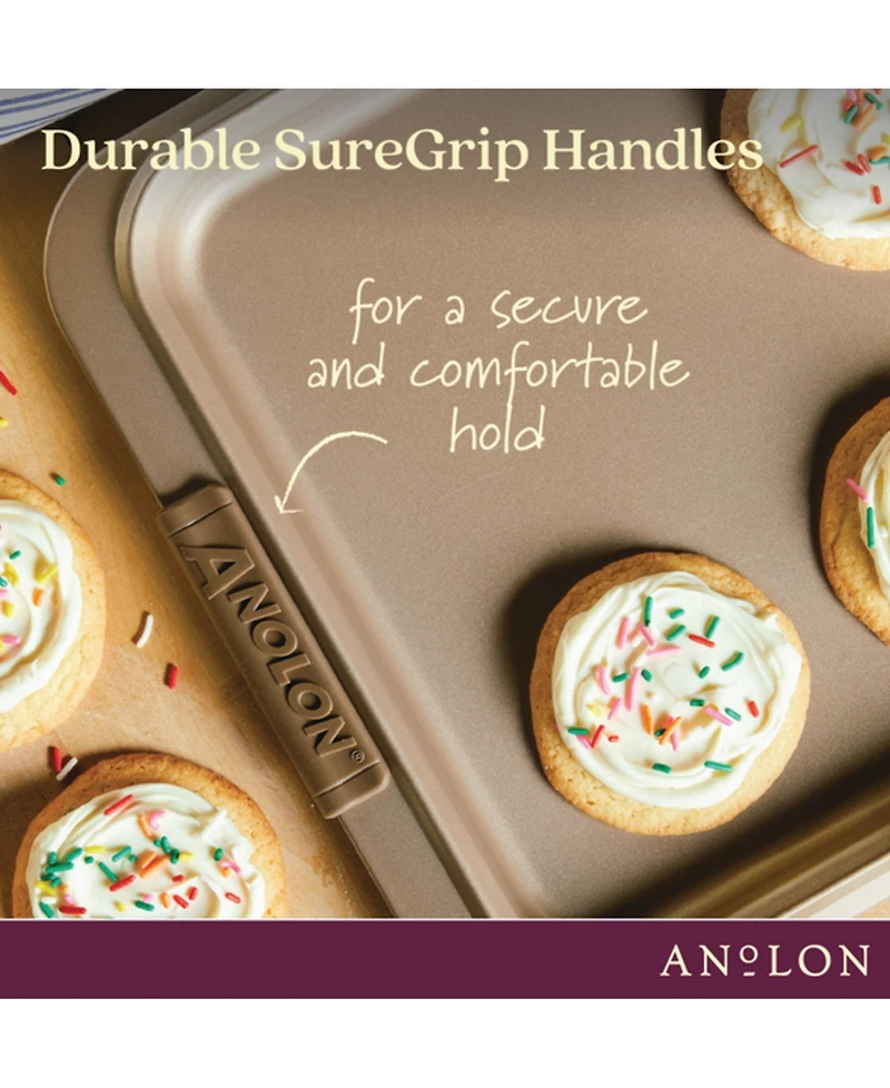 Anolon Advanced Bakeware Nonstick Cookie Sheets, Set of 2