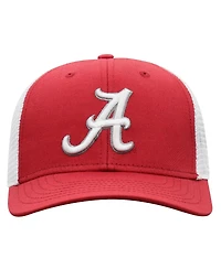 Men's Top of the World Crimson, White Alabama Crimson Tide Trucker Snapback Hat
