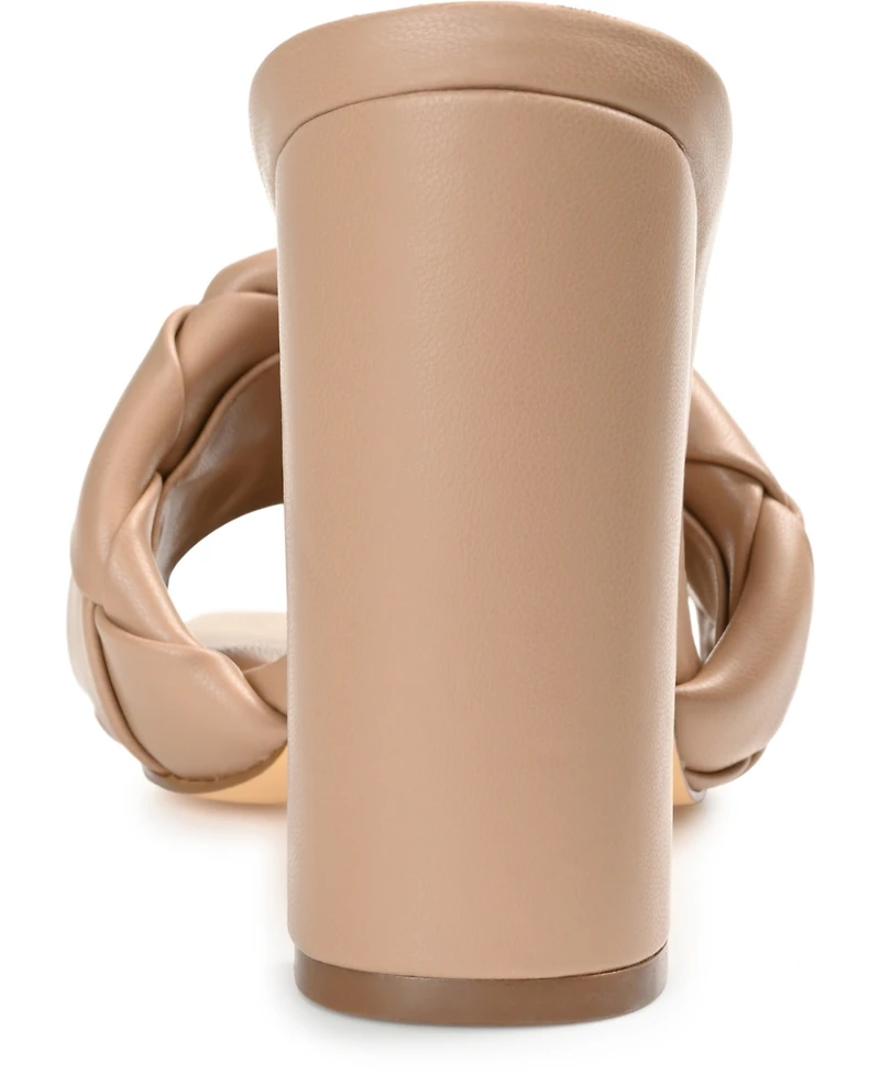 Journee Collection Women's Maysie Woven Square Toe Sandals