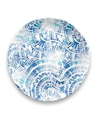 Abode Homewares Melamine Coastal Scallops Dinner Plates, Set of 6