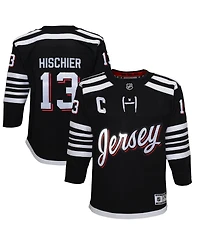 Big Boys Nico Hischier Black New Jersey Devils 2021/22 Alternate Premier Player Jersey