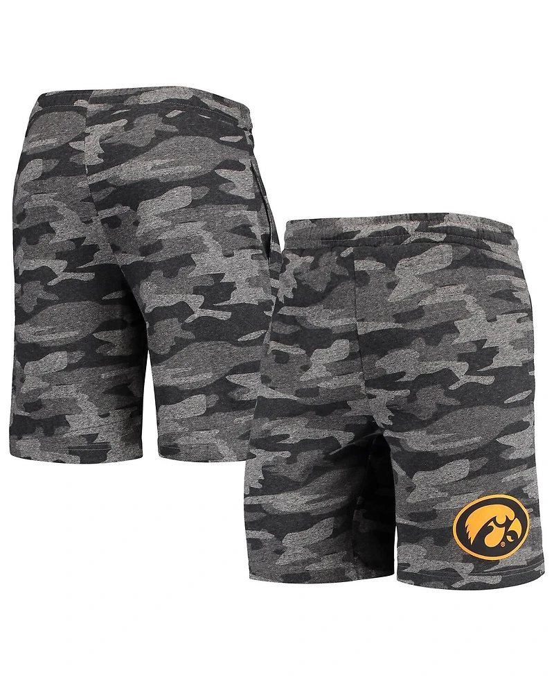 Men's Concepts Sport Charcoal, Gray Iowa Hawkeyes Camo Backup Terry Jam Lounge Shorts