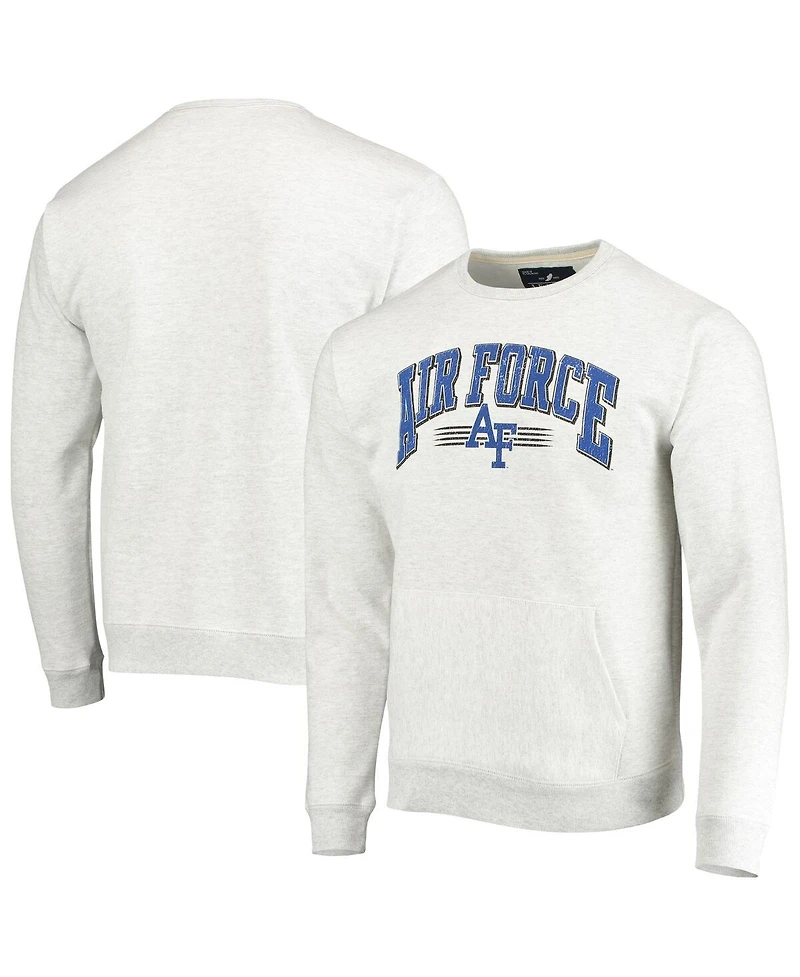 Men's League Collegiate Wear Heathered Gray Air Force Falcons Upperclassman Pocket Pullover Sweatshirt