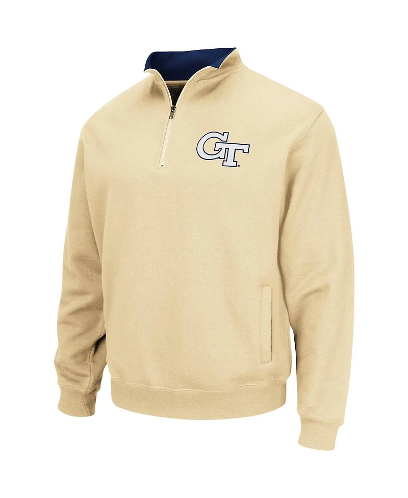 Men's Colosseum Georgia Tech Jackets Tortugas Logo Quarter-Zip Pullover Jacket