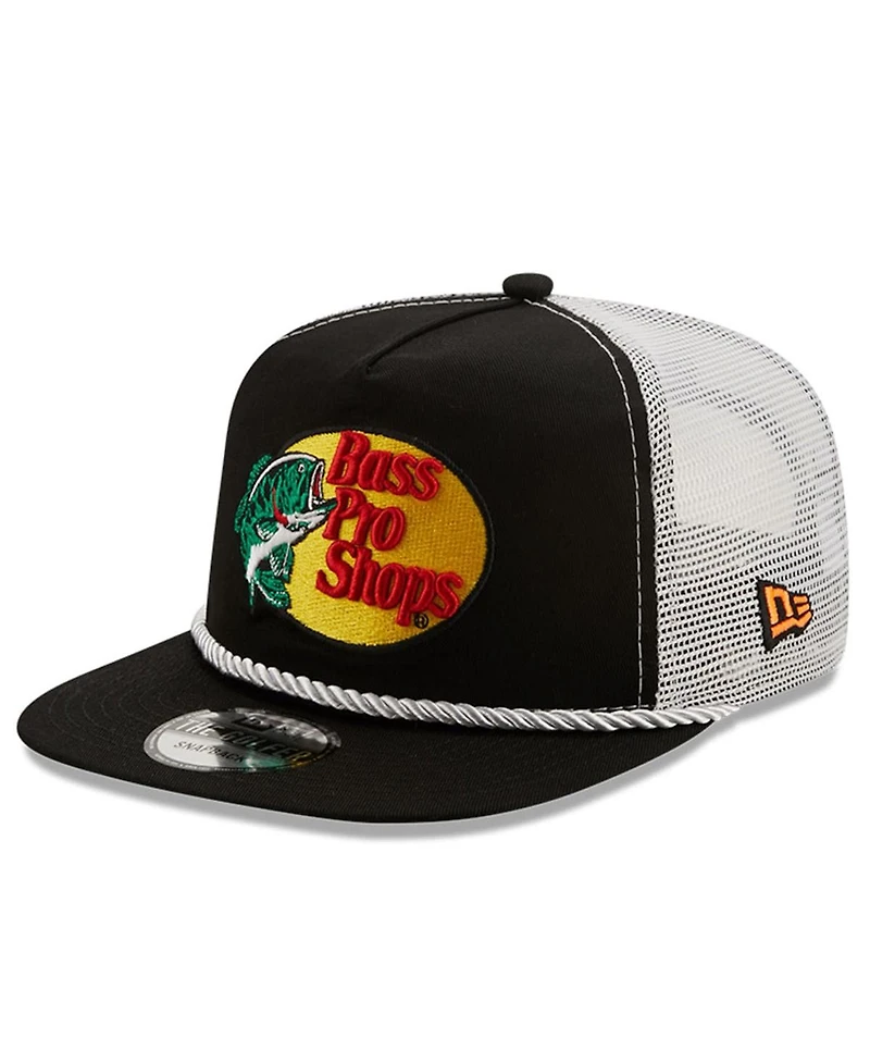 Men's New Era Black, White Austin Dillon Golfer Snapback Adjustable Hat