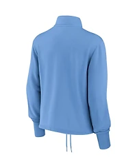 Women's Nike Light Blue Minnesota Twins 1965 Cooperstown Collection Rewind Stripe Performance Half-Zip Pullover