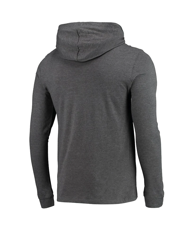 Men's Concepts Sport Heathered Navy, Heathered Charcoal West Virginia Mountaineers Meter Long Sleeve Hoodie T-shirt and Jogger Pants Set