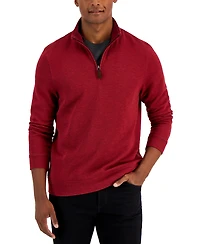 Club Room Men's Birdseye Quarter-Zip Pullover