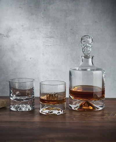 Nude Glass Shade Decanter with Glasses, Set of 3