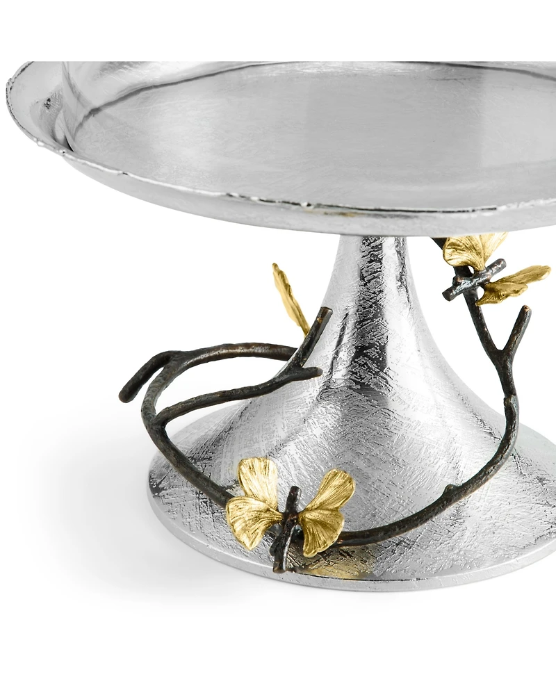 Butterfly Ginkgo Pastry Dish with Dome