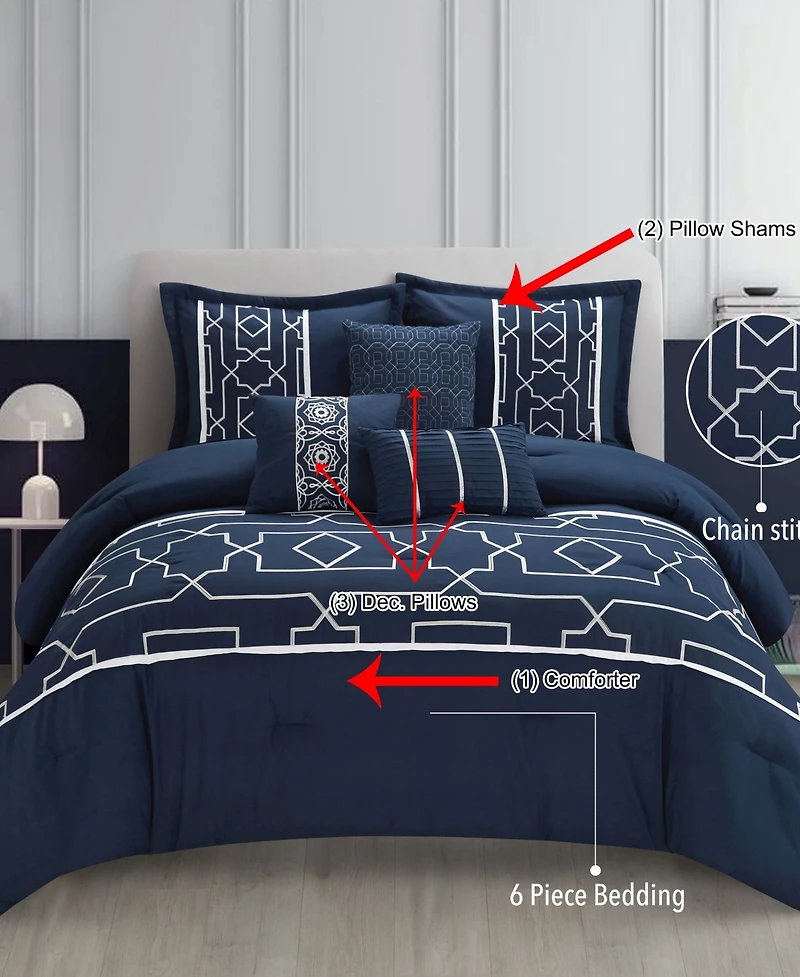 Stratford Park Aisleen 6 Piece Comforter Set