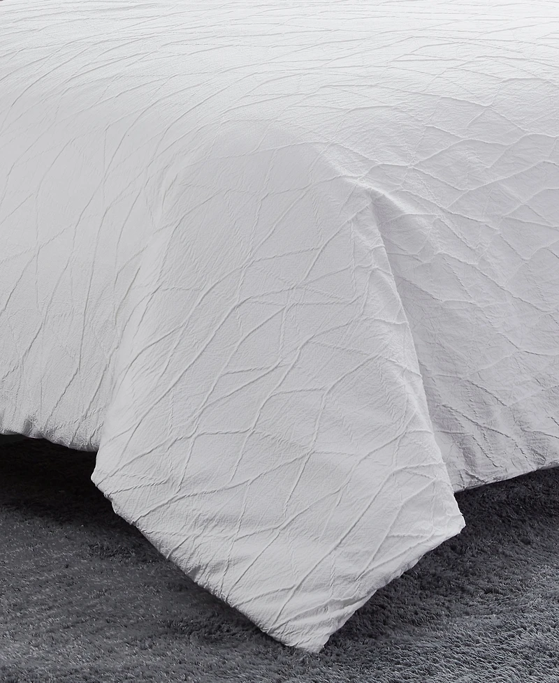 Vera Wang Abstract Crinkle 3-Pc. Duvet Cover Set