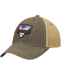 Men's Gray Kansas State Wildcats Legacy Point Old Favorite Trucker Snapback Hat