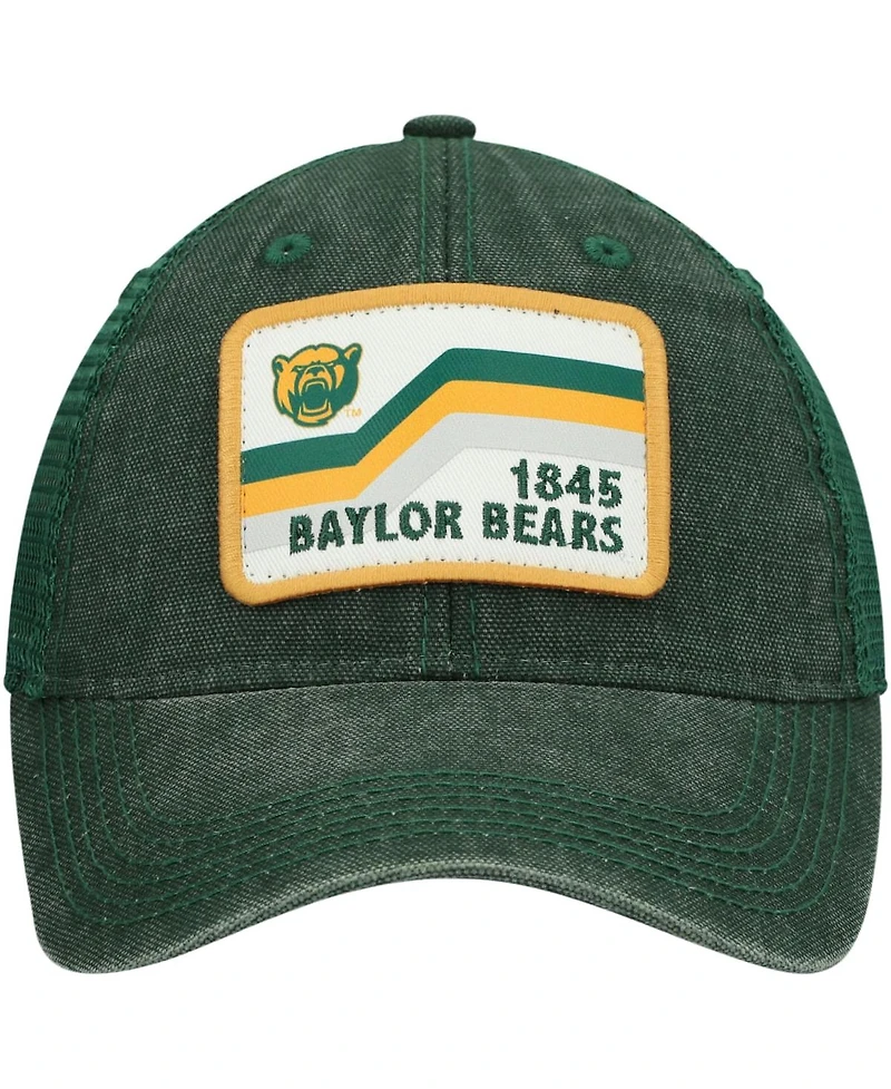 Men's Green Baylor Bears Sun & Bars Dashboard Trucker Snapback Hat