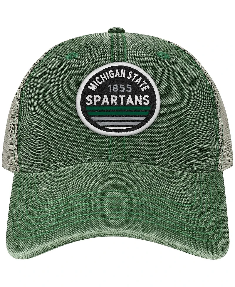 Men's Green Michigan State Spartans Sunset Dashboard Trucker Snapback Hat