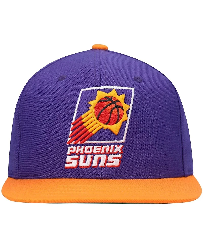 Men's Mitchell & Ness Purple, Orange Phoenix Suns Hardwood Classics Team Two-Tone 2.0 Snapback Hat