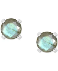 Labradorite Stud Earrings 14k Gold (Also Onyx & Turquoise)