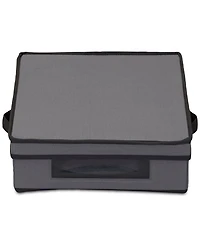 Household Essentials Charger Plate Storage Box, Windowed Clear Front Panel