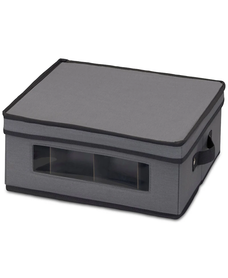 Household Essentials China Cup Chest with 12 Storage Compartments