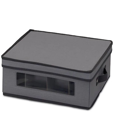Household Essentials China Cup Chest with 12 Storage Compartments