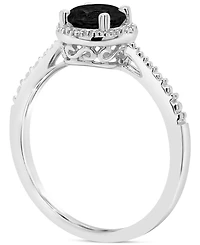 Cultured Freshwater Pearl & Diamond Accent Ring Sterling Silver (Also Onyx, Turquoise, Labradorite )