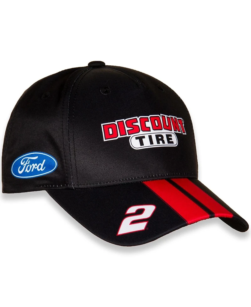Men's Team Penske Black, Red Austin Cindric Discount Tire Uniform Adjustable Hat