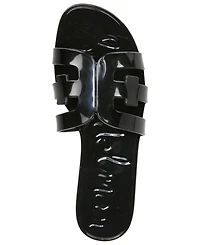 Sam Edelman Women's Bay Logo Emblem Jelly Slide Sandals