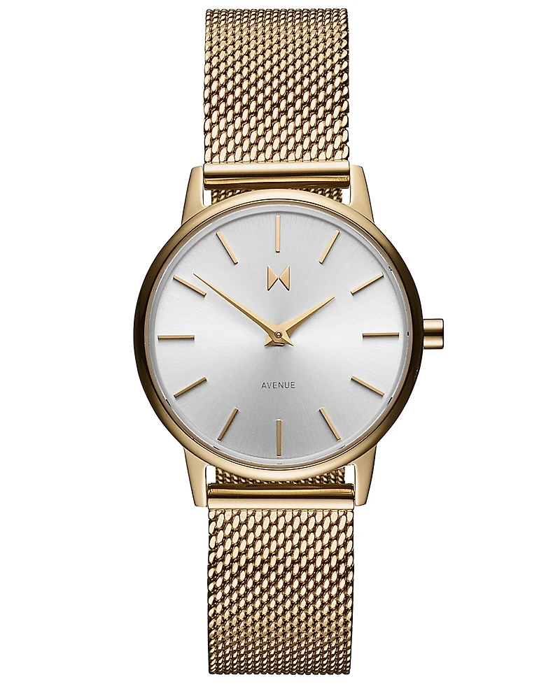 Mvmt Women's Avenue Gold-Tone Mesh Bracelet Watch 28mm