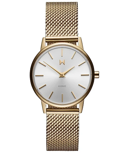 Mvmt Women's Avenue Gold-Tone Mesh Bracelet Watch 28mm