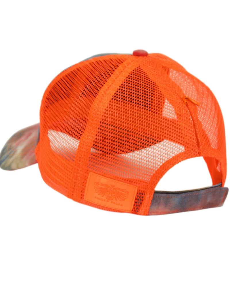 Women's Ponytail Messy Buns Tie Dye Truck Mesh Ponycap Hat