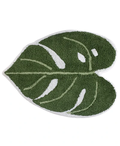 Avanti Viva Palm Leaf Shaped Cotton Bath Rug, 25" x 34"