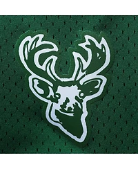 Men's Mitchell & Ness Green Milwaukee Bucks Big and Tall Hardwood Classics Team Swingman Shorts