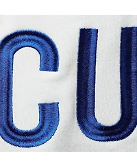 Women's Mitchell & Ness Royal Chicago Cubs Color Block 2.0 Pullover Sweatshirt